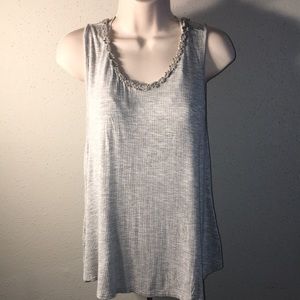 Gray Sleeveless Blouse